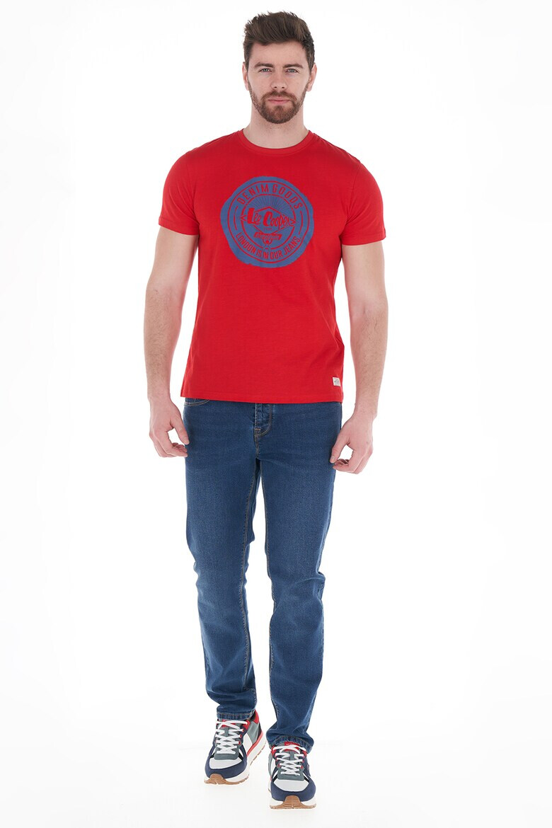 Lee Cooper Тениска с овално деколте и лого - Pepit.bg