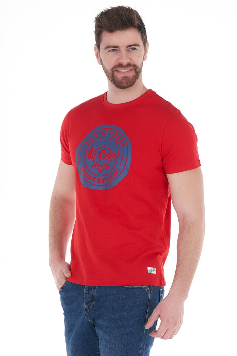 Lee Cooper Тениска с овално деколте и лого - Pepit.bg