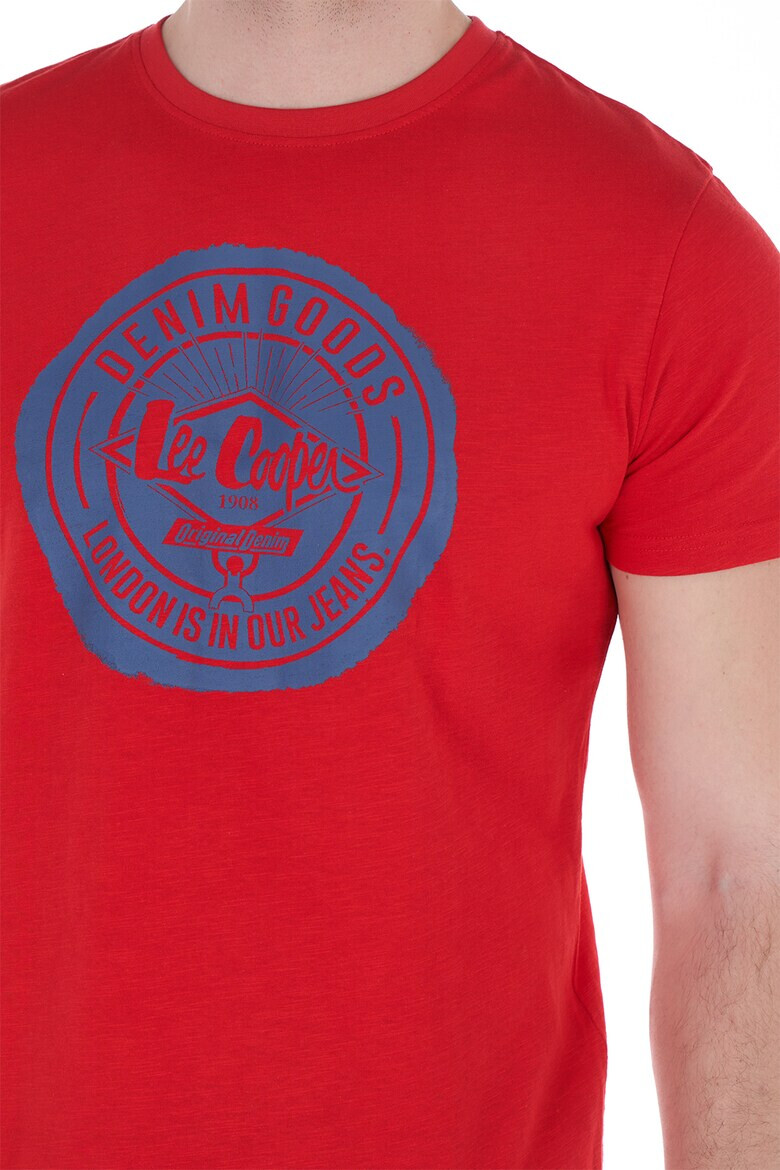 Lee Cooper Тениска с овално деколте и лого - Pepit.bg