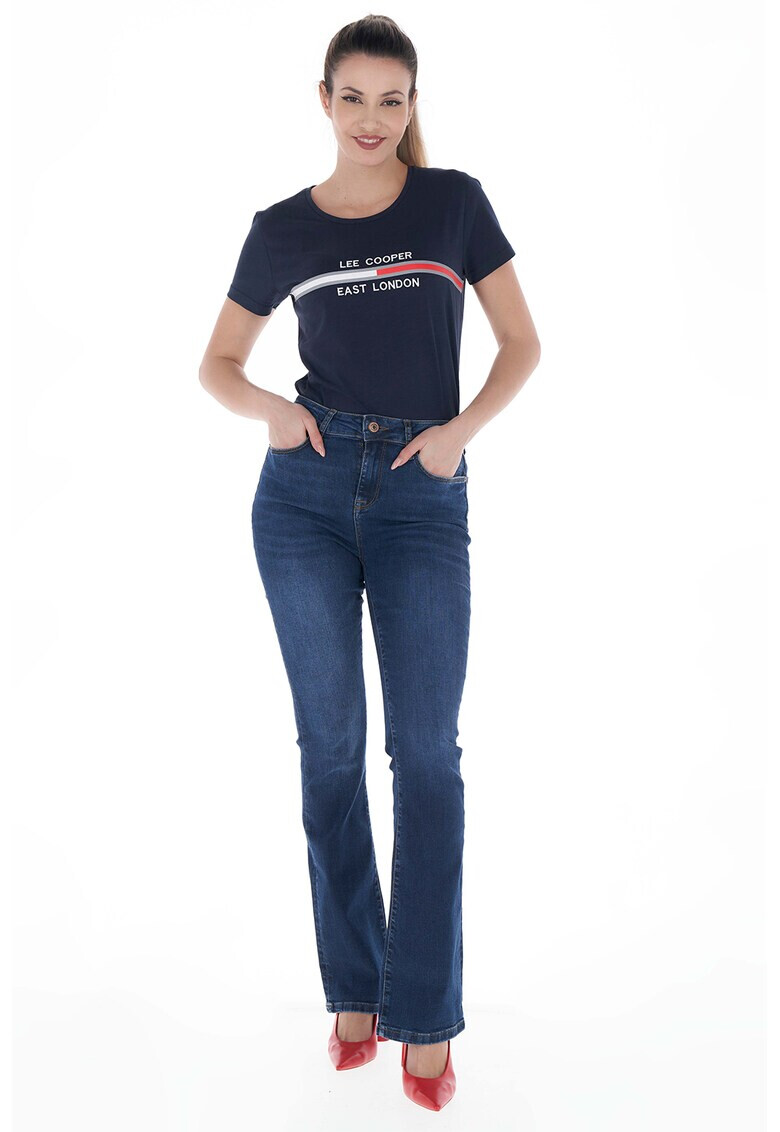 Lee Cooper Тениска с овално деколте и лого - Pepit.bg