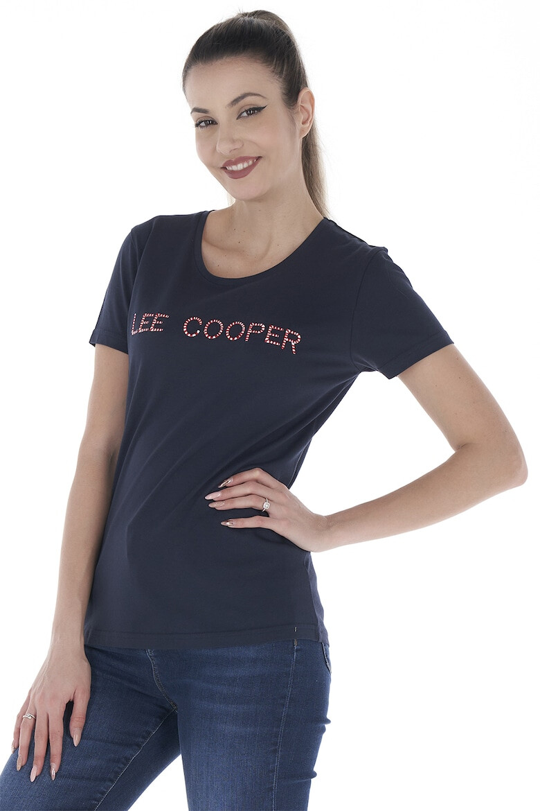 Lee Cooper Тениска с овално деколте и лого - Pepit.bg