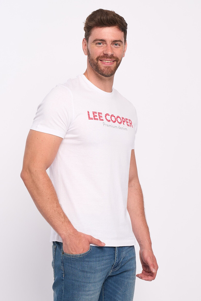 Lee Cooper Тениска с овално деколте и лого - Pepit.bg