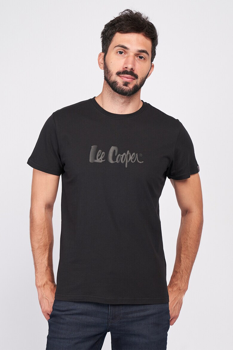 Lee Cooper Тениска с овално деколте и лого - Pepit.bg