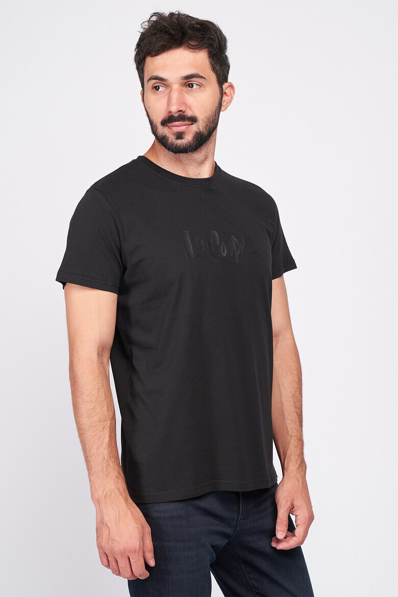 Lee Cooper Тениска с овално деколте и лого - Pepit.bg