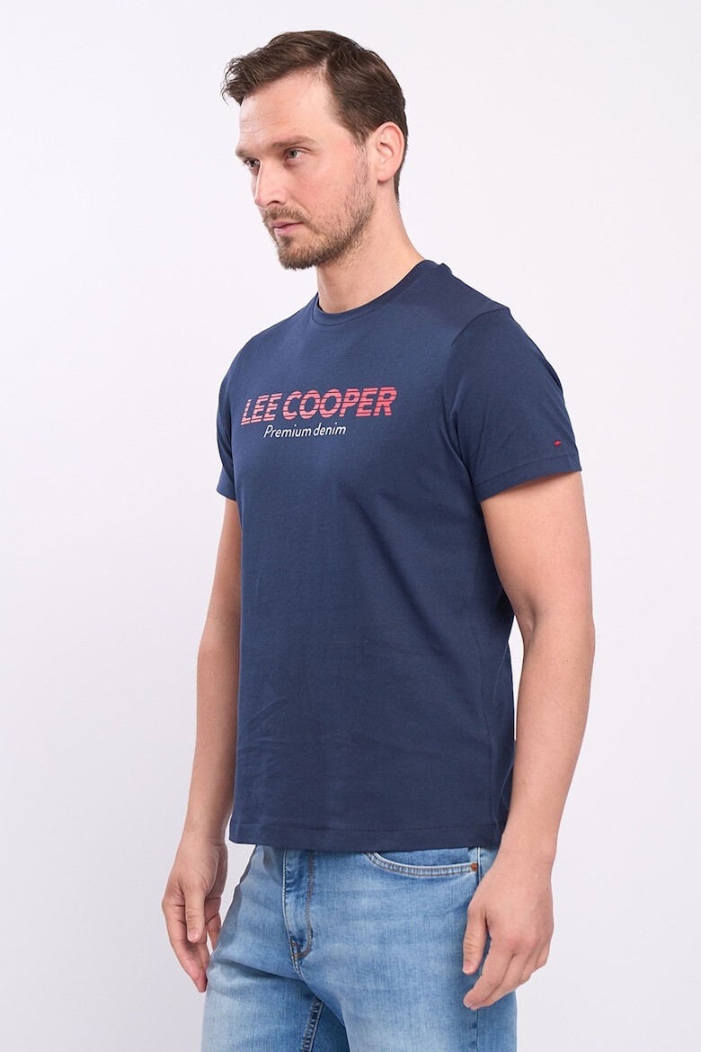 Lee Cooper Тениска с овално деколте и лого - Pepit.bg