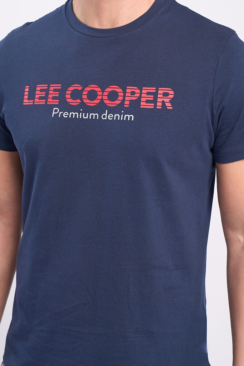 Lee Cooper Тениска с овално деколте и лого - Pepit.bg