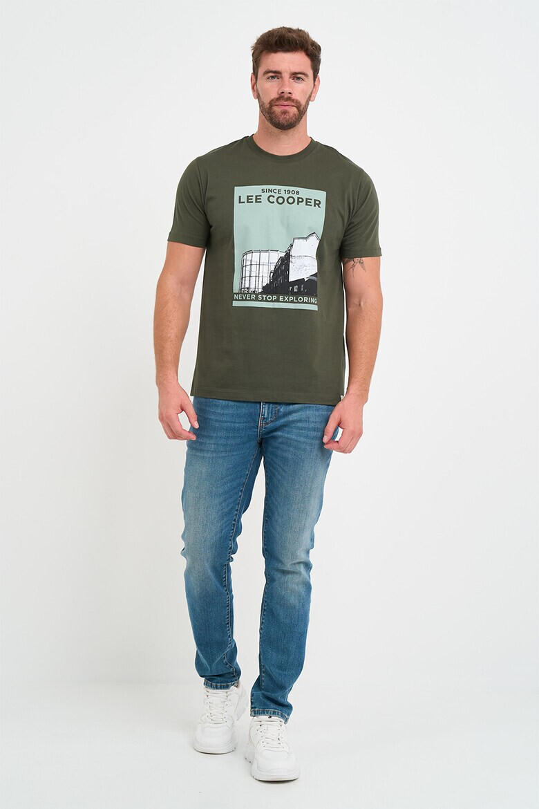 Lee Cooper Тениска с овално деколте и лого - Pepit.bg