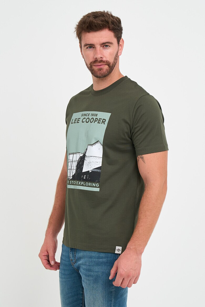Lee Cooper Тениска с овално деколте и лого - Pepit.bg