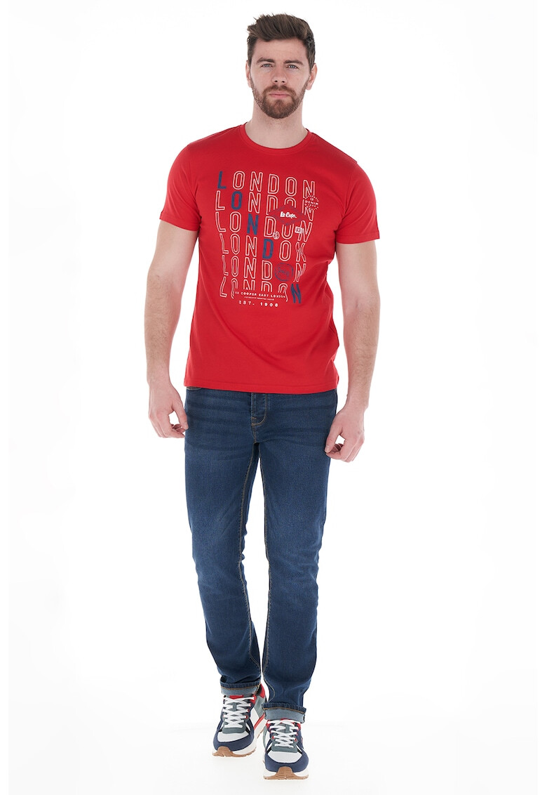 Lee Cooper Tениска с овално деколте и надпис - Pepit.bg