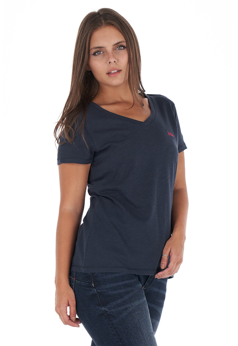 Lee Cooper Тениска с шпиц и бродирано лого - Pepit.bg