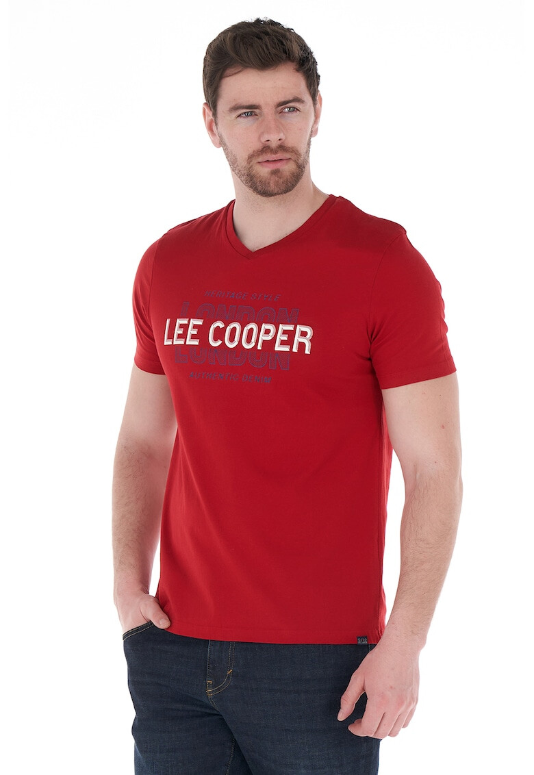 Lee Cooper Тениска с шпиц и щампа - Pepit.bg