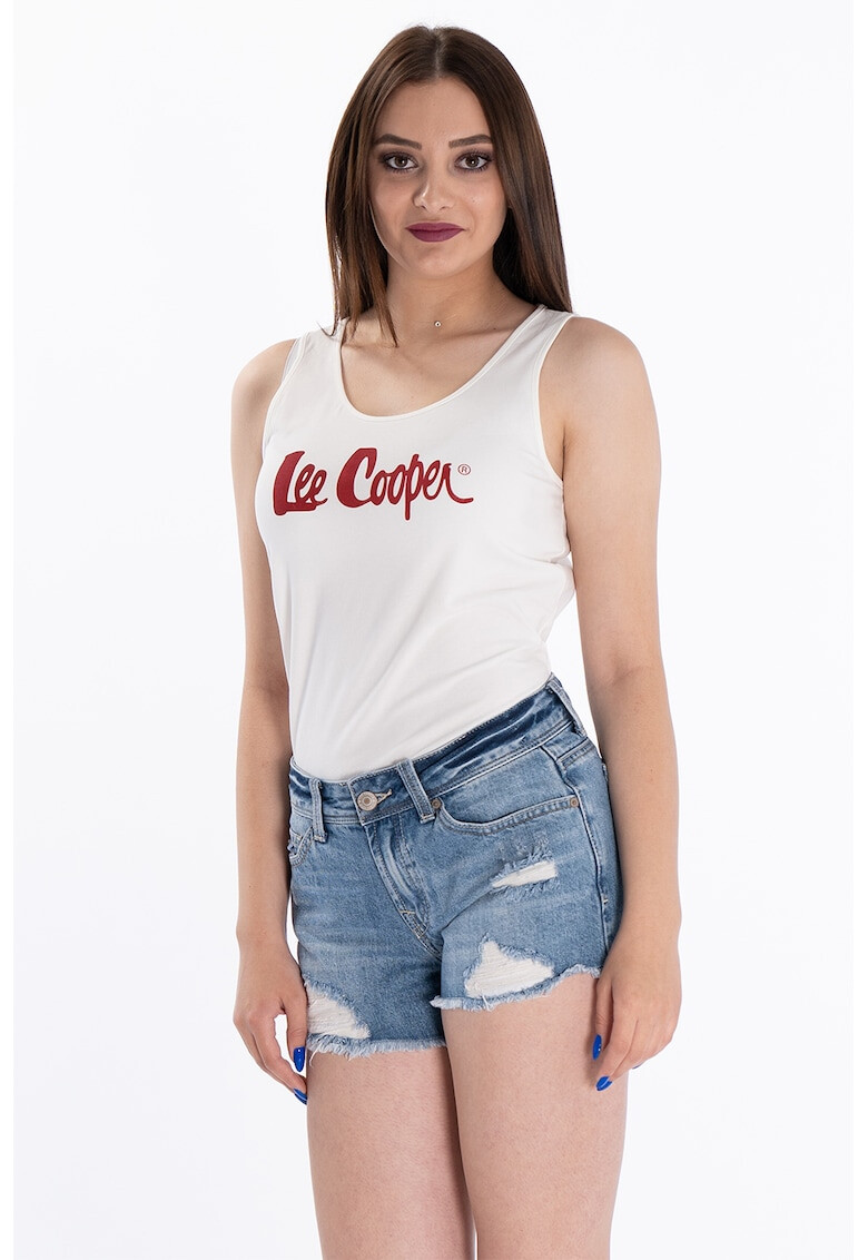 Lee Cooper Топ с изрязан гръб и лого - Pepit.bg