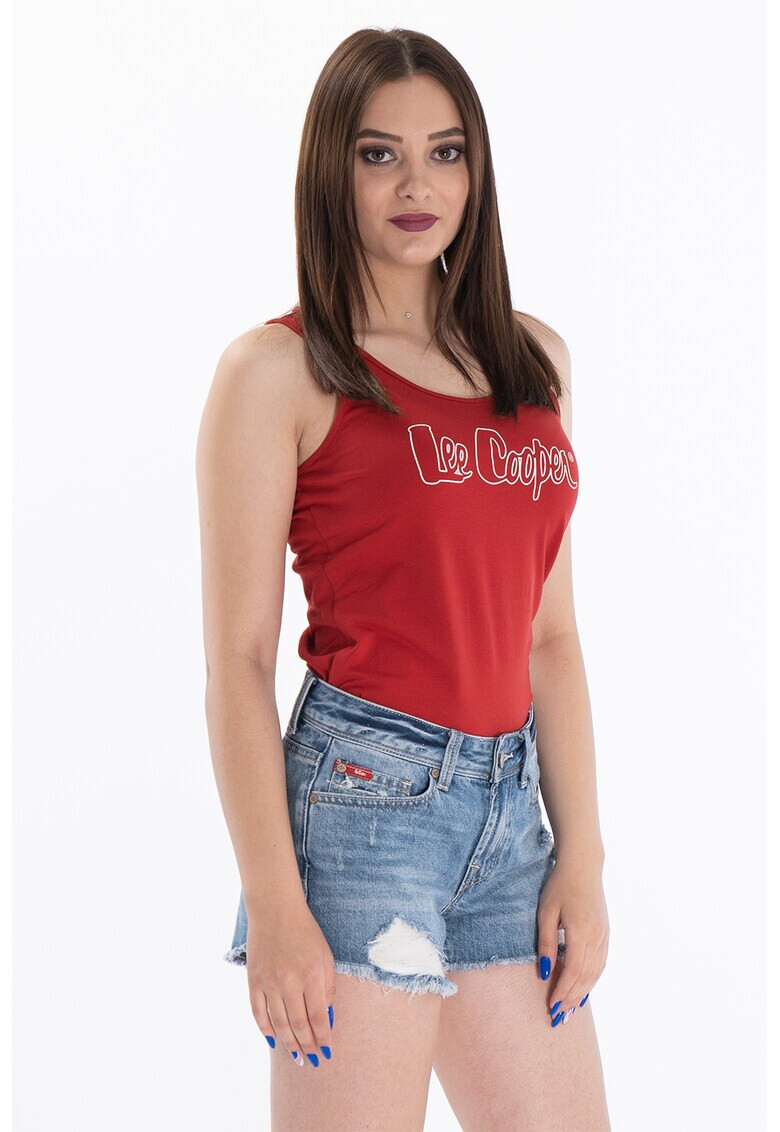Lee Cooper Топ с изрязан гръб и лого - Pepit.bg