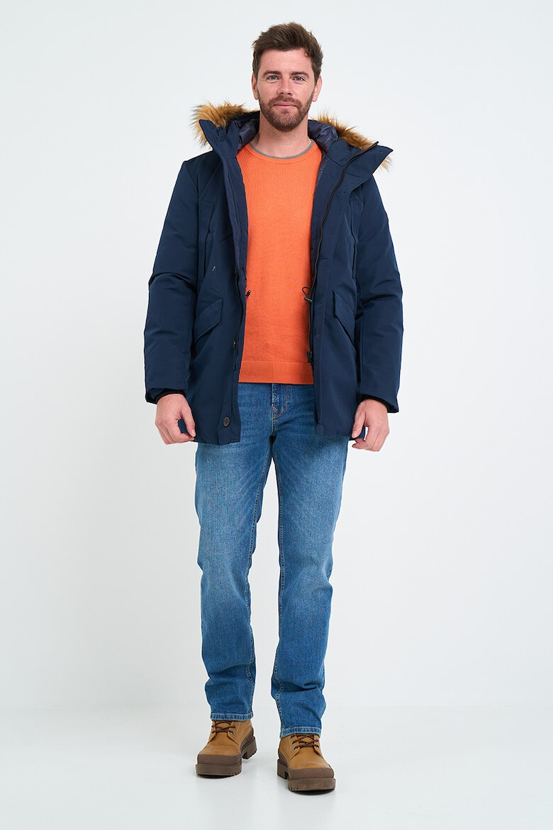 Lee Cooper Зимно яке с еко пух - Тъмносин - Pepit.bg