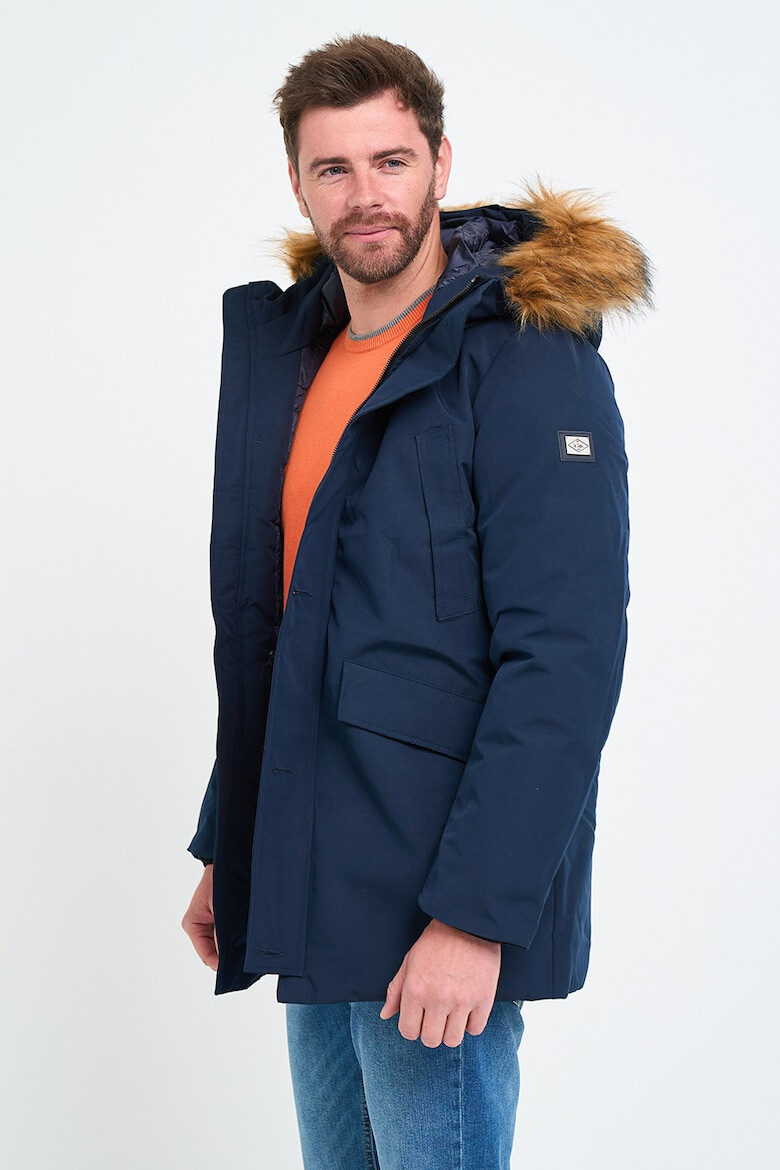 Lee Cooper Зимно яке с еко пух - Тъмносин - Pepit.bg