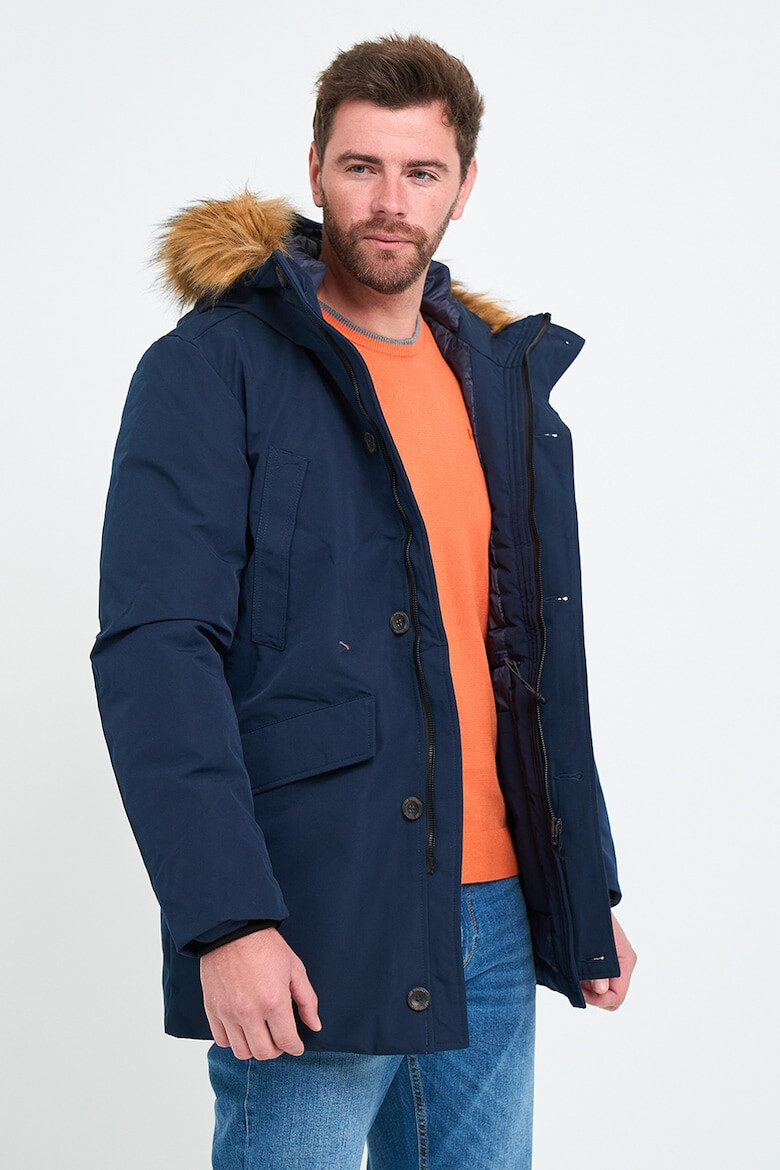 Lee Cooper Зимно яке с еко пух - Тъмносин - Pepit.bg