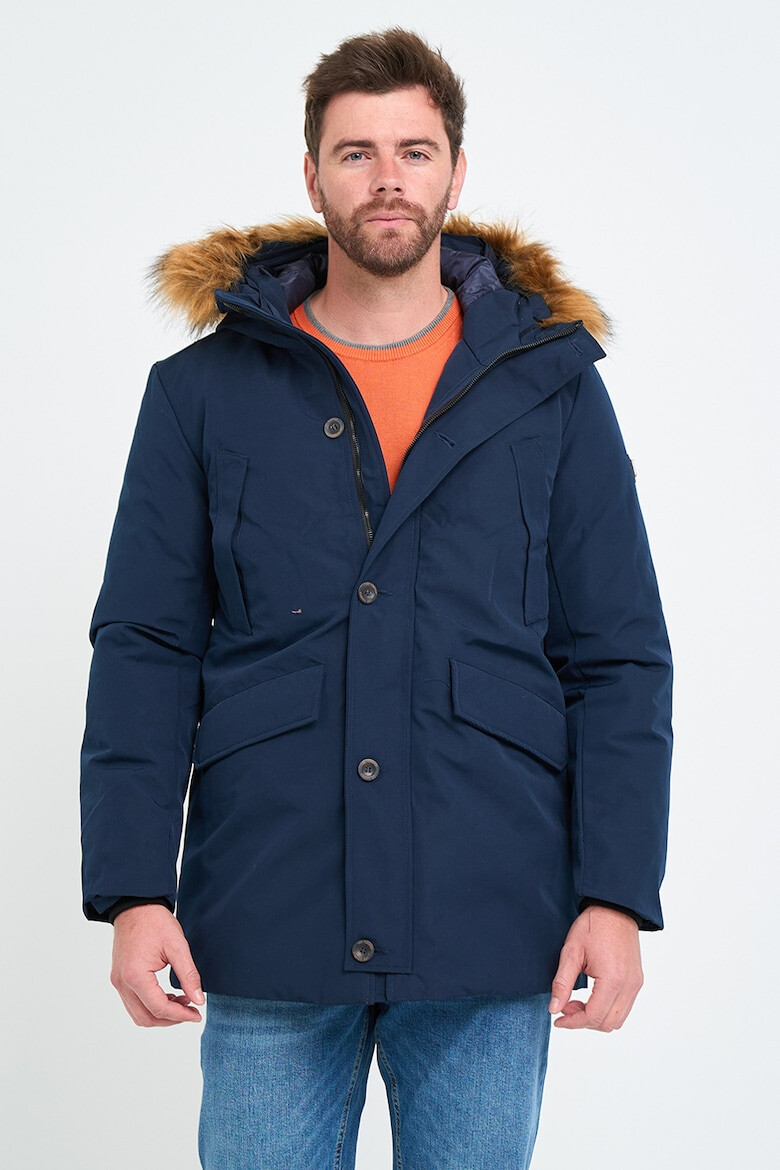 Lee Cooper Зимно яке с еко пух - Тъмносин - Pepit.bg