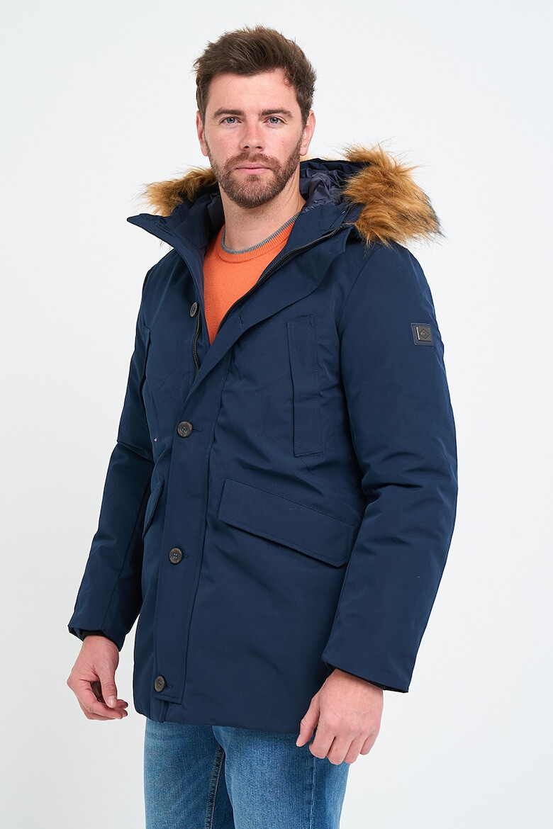 Lee Cooper Зимно яке с еко пух - Тъмносин - Pepit.bg