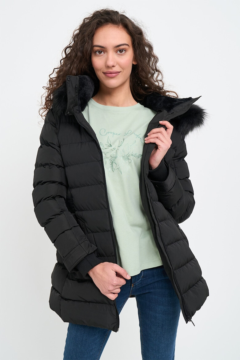Lee Cooper Зимно яке с качулка - Черен - Pepit.bg