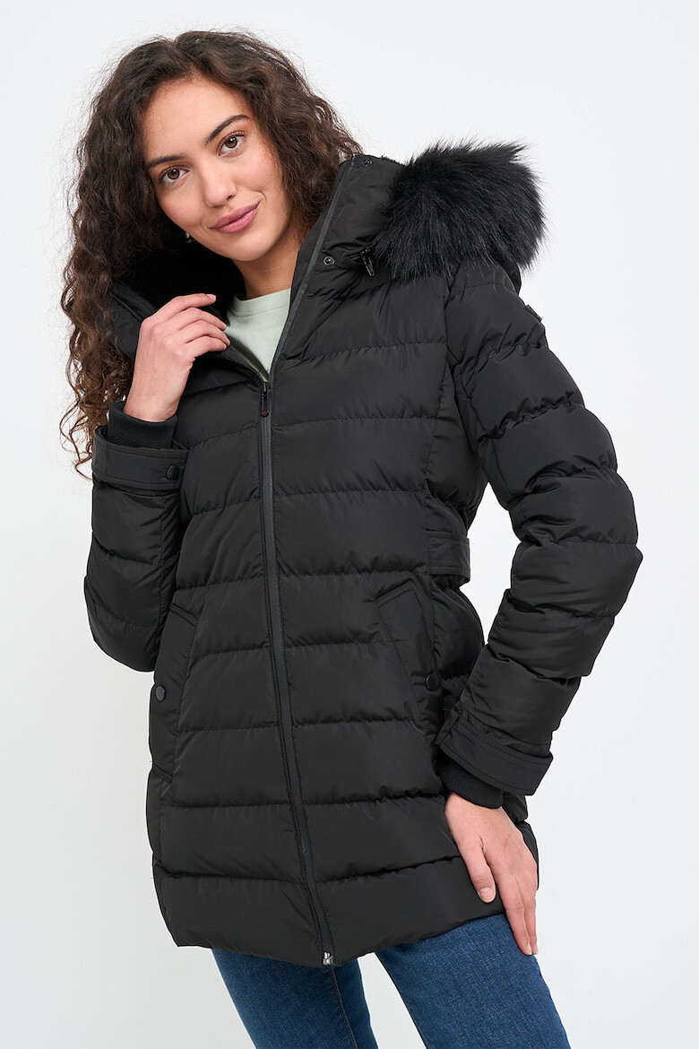 Lee Cooper Зимно яке с качулка - Черен - Pepit.bg