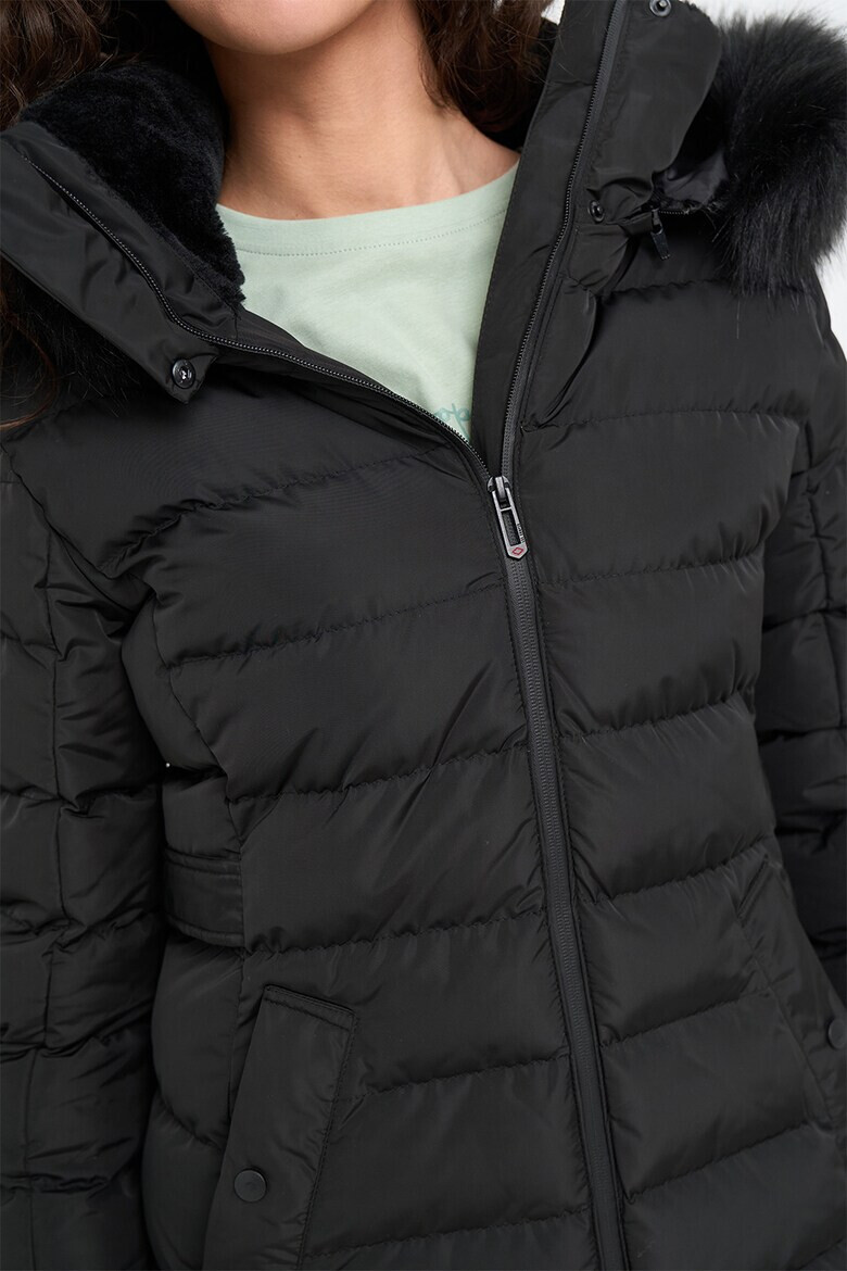 Lee Cooper Зимно яке с качулка - Черен - Pepit.bg