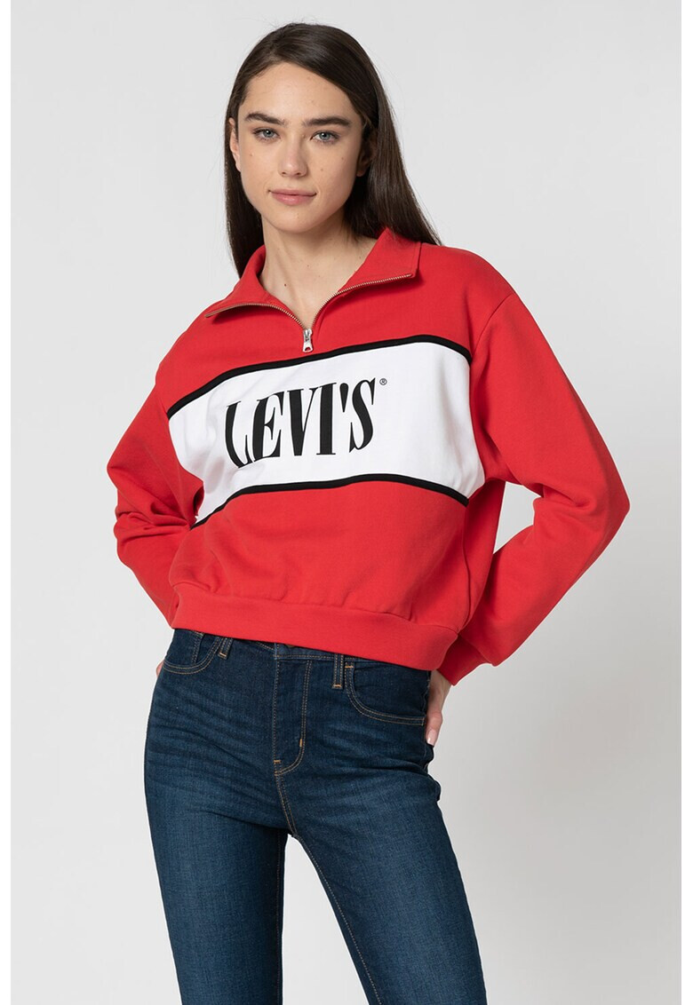 Levi's Блуза с цепка с цип и лого - Pepit.bg