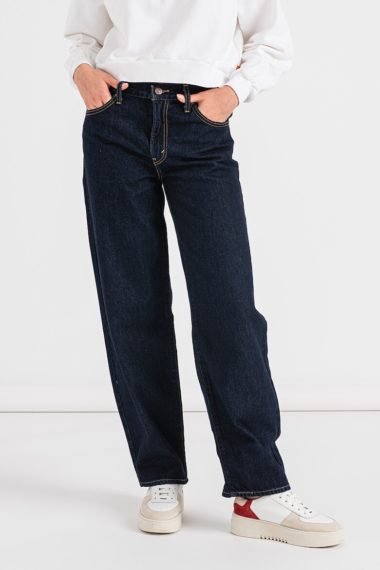 Levis Дънки с лен с широк крачол - Тъмносин - Pepit.bg
