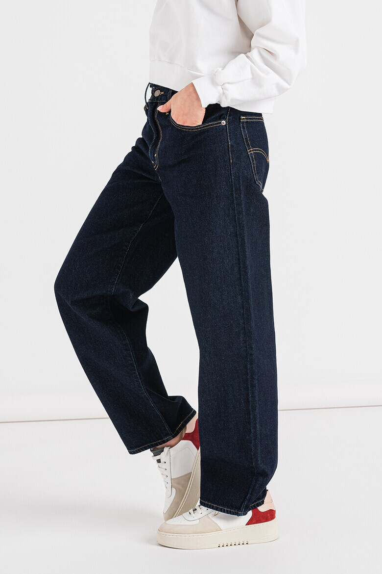 Levis Дънки с лен с широк крачол - Тъмносин - Pepit.bg