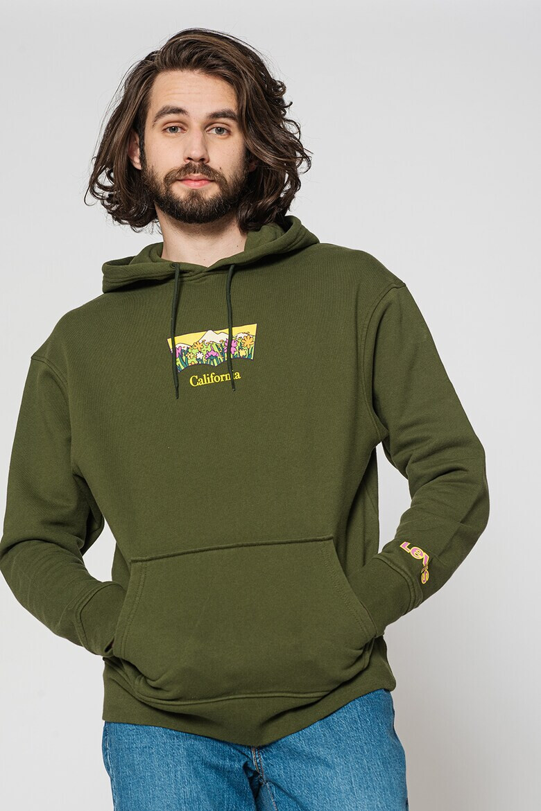 Levi's Худи с джоб кенгуру и лого - Pepit.bg