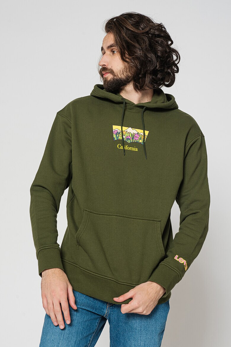 Levi's Худи с джоб кенгуру и лого - Pepit.bg