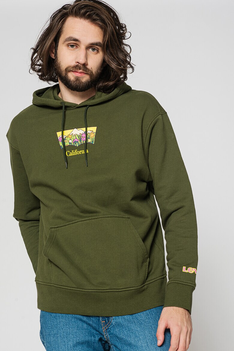 Levi's Худи с джоб кенгуру и лого - Pepit.bg
