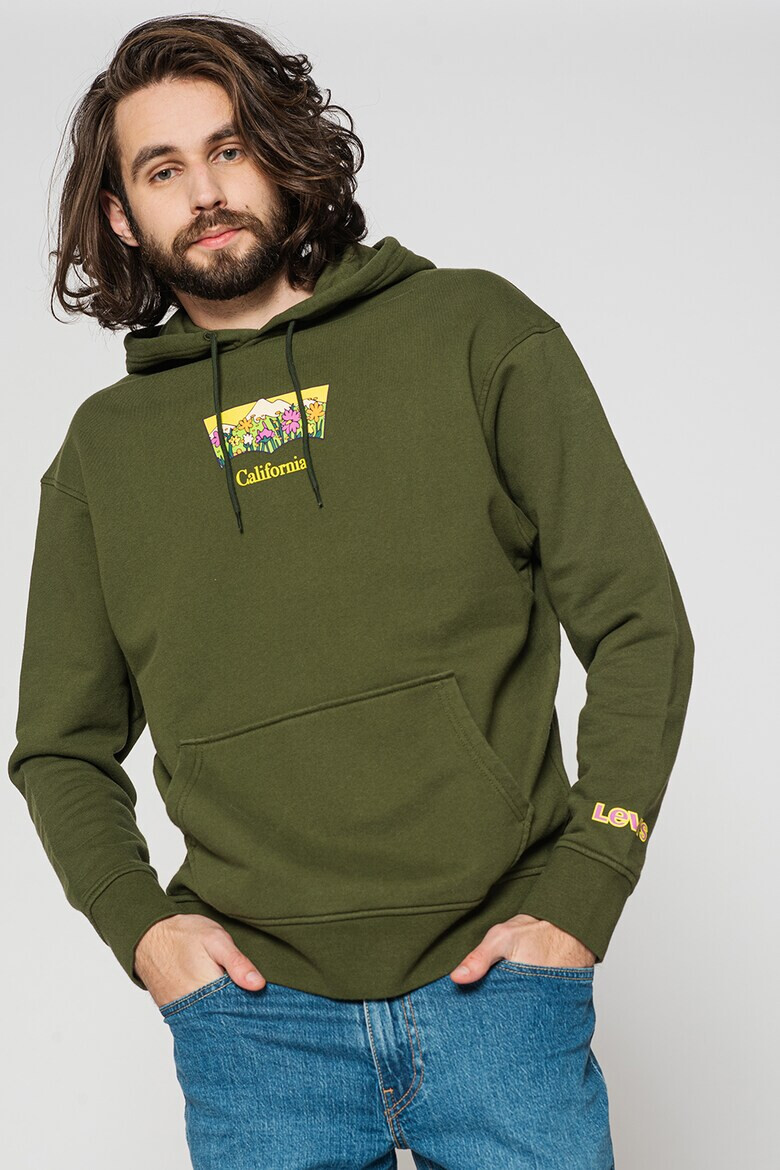 Levi's Худи с джоб кенгуру и лого - Pepit.bg