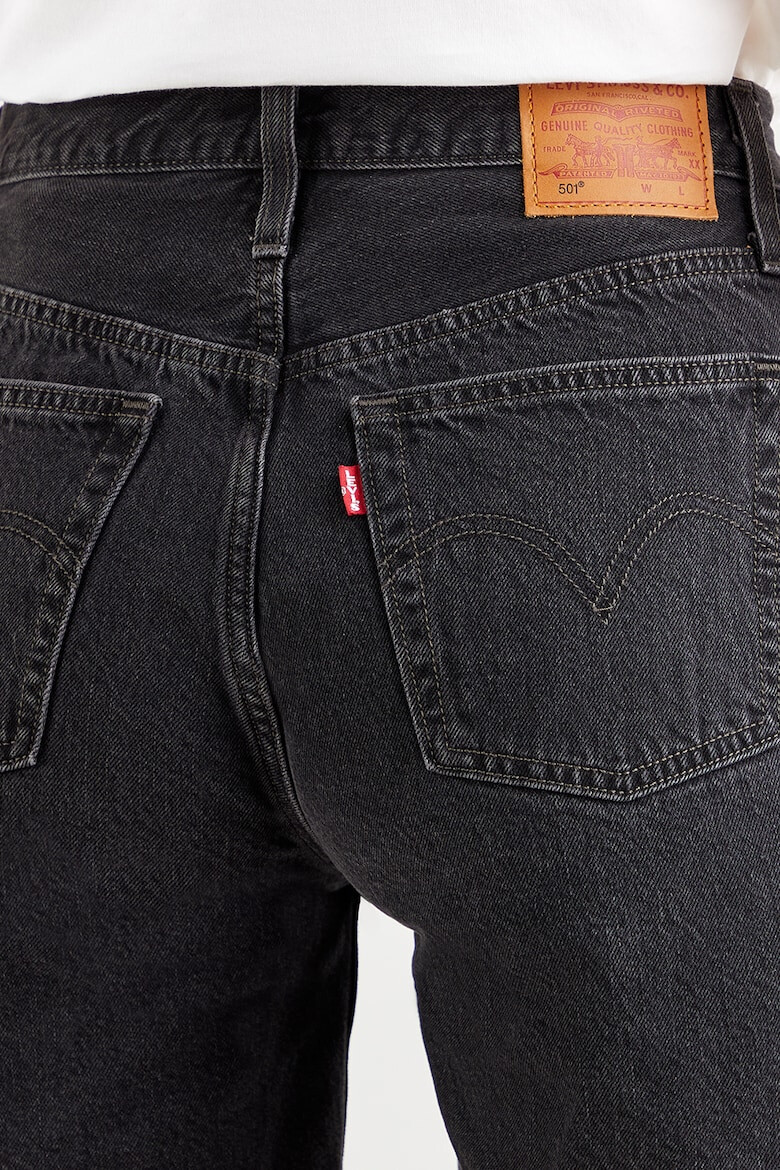 Levis Къси дънки 501® с висока талия - Избеляло черно - Pepit.bg