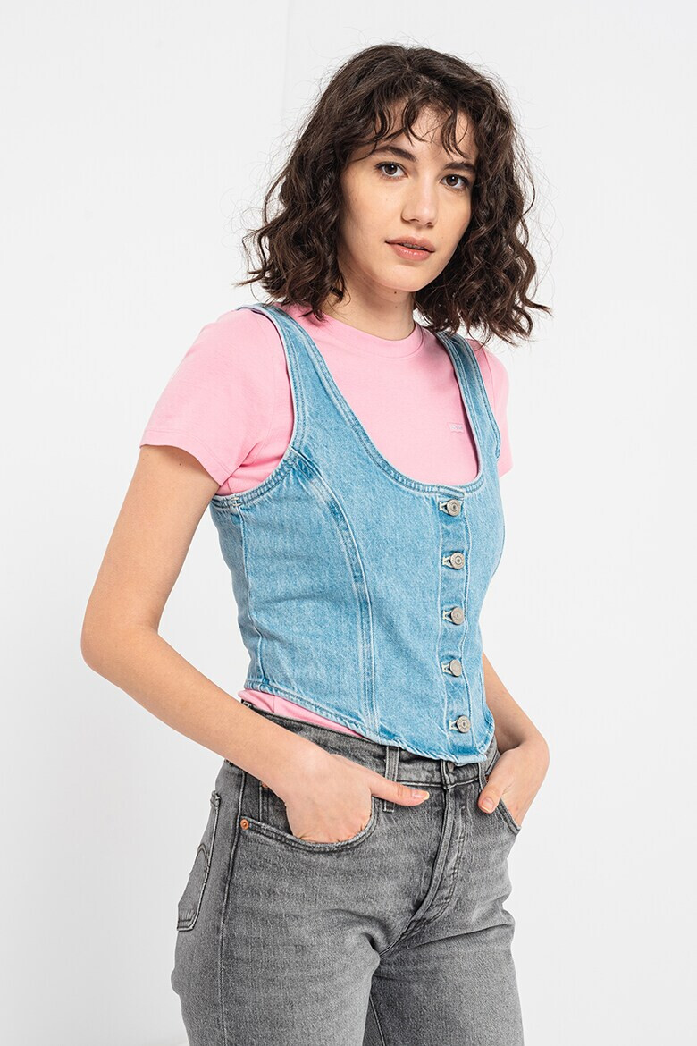 Levi's Къс дънков топ Dani - Pepit.bg