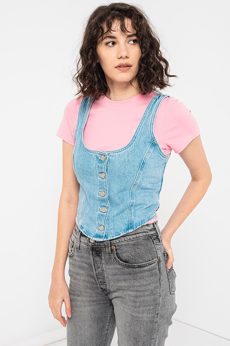Levi's Къс дънков топ Dani - Pepit.bg