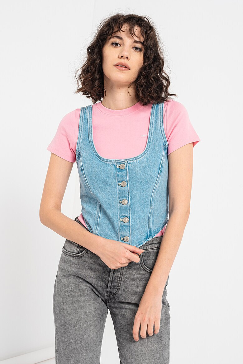 Levi's Къс дънков топ Dani - Pepit.bg