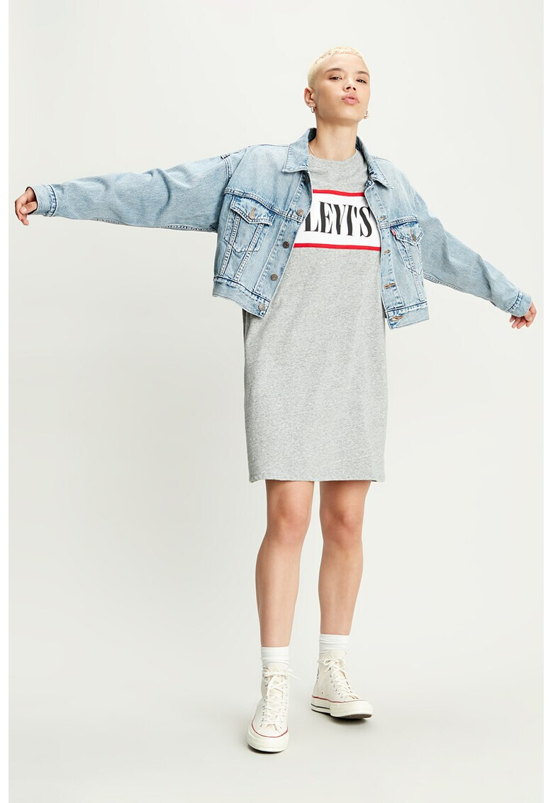 Levi's Къса рокля Smokestack Heather с лого - Pepit.bg