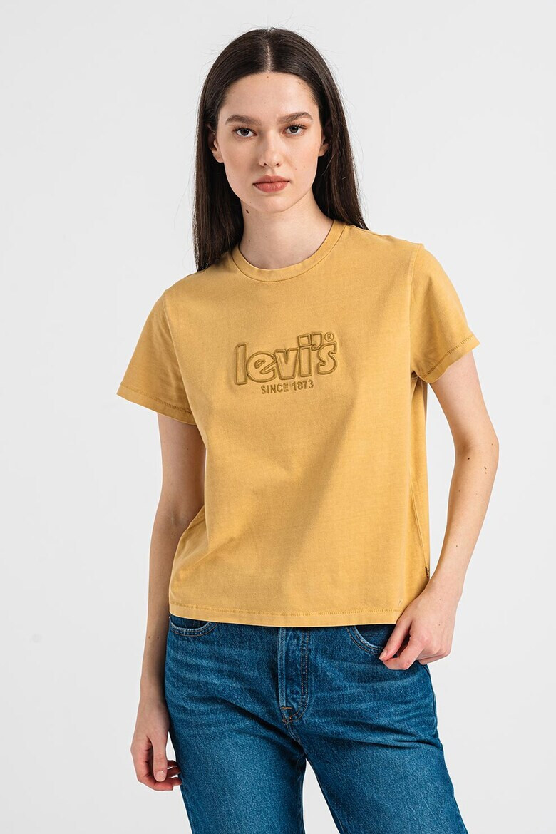 Levi's Памучна тениска с бродерия - Pepit.bg