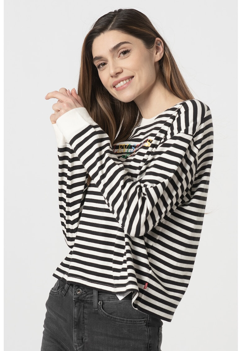 Levi's Раирана блуза с бродерии - Pepit.bg