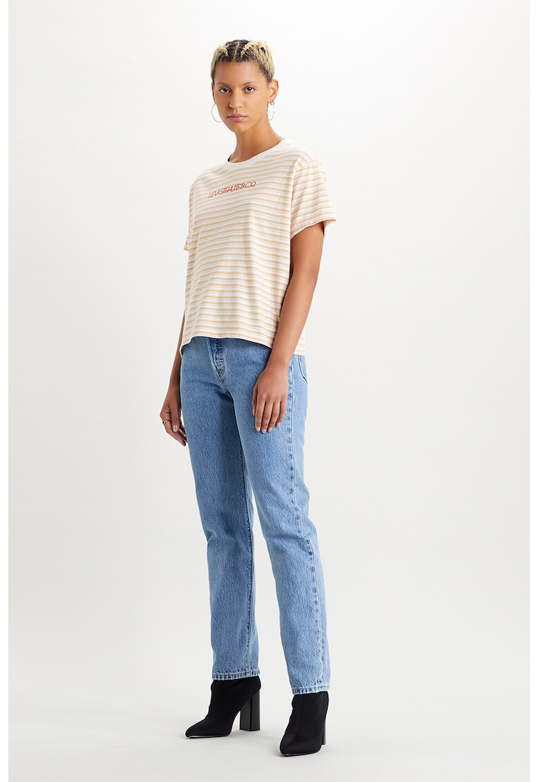 Levi's Раирана тениска с бродирано лого - Pepit.bg