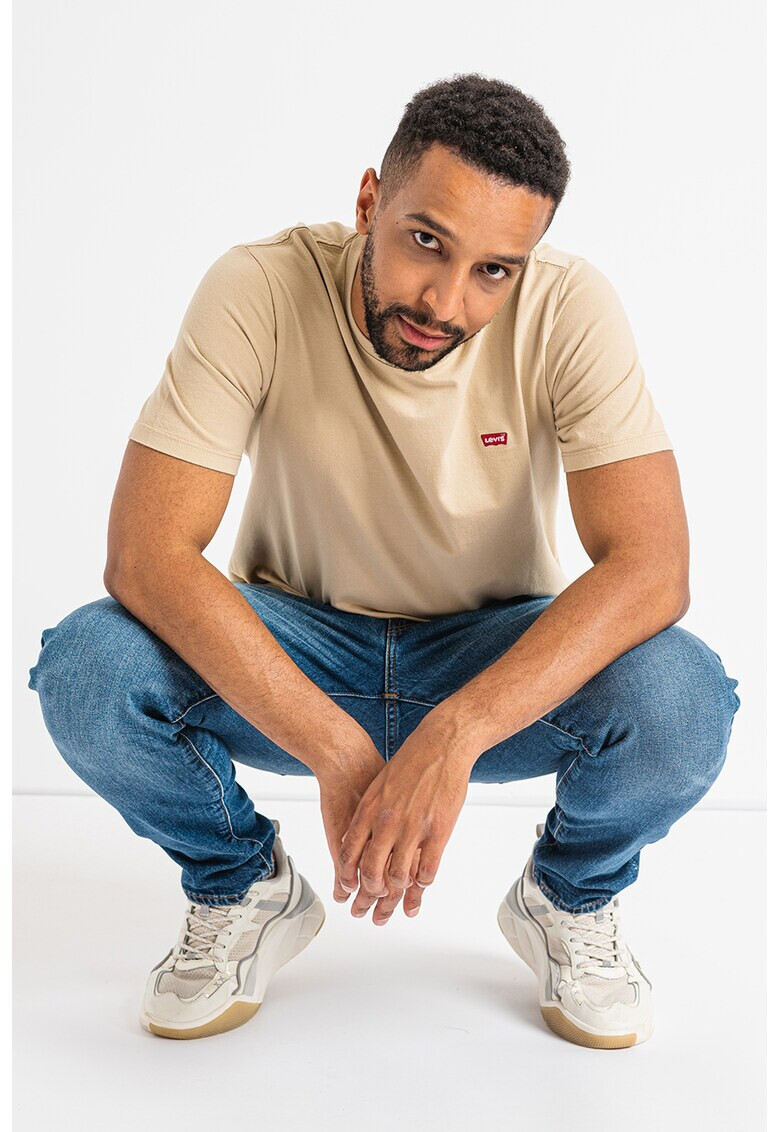 Levis Памучна тениска с овално деколте и райе - Pepit.bg