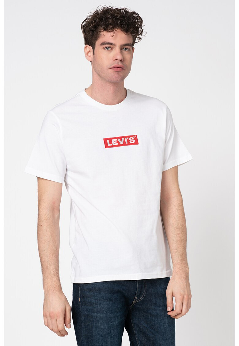 Levi's Тениска с овално деколте и бродирано лого - Pepit.bg