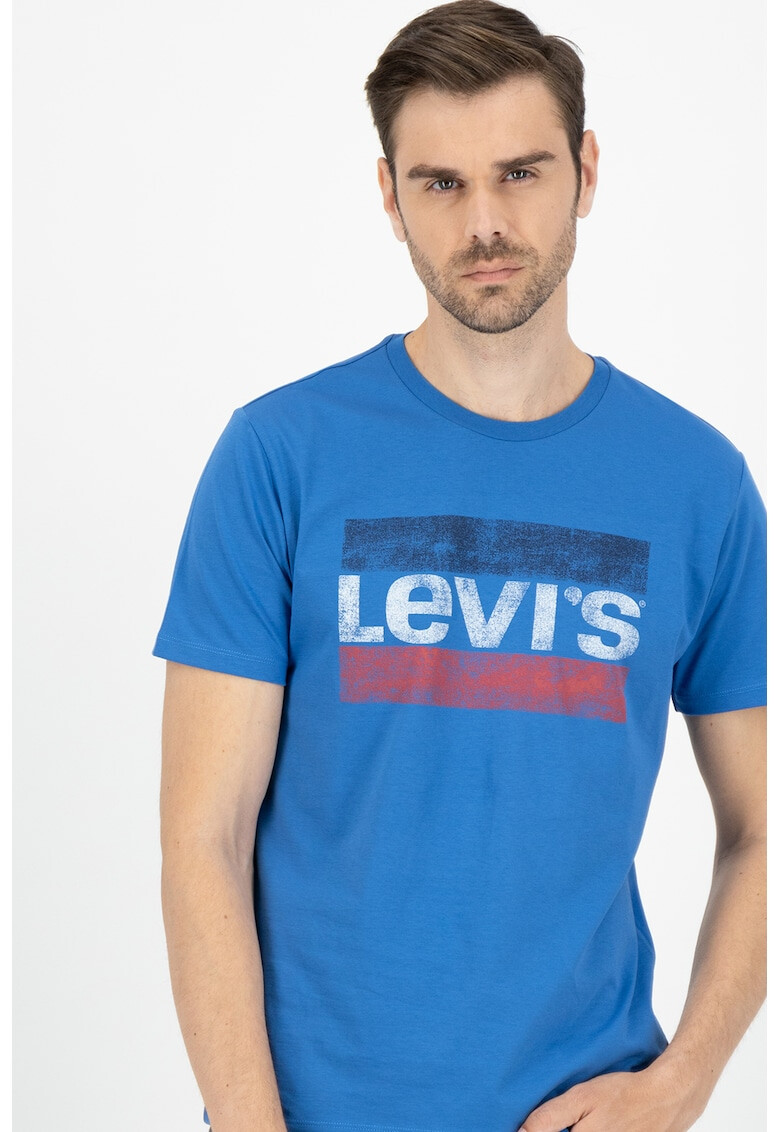 Levi's Тениска с лого и овално деколте - Pepit.bg