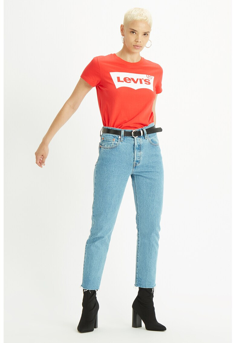 Levi's Тениска с овално деколте и лого - Pepit.bg