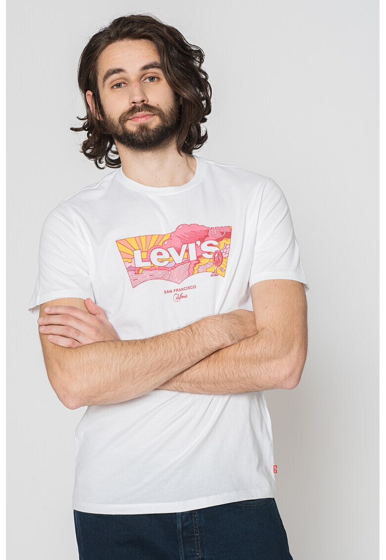 Levi's Памучна тениска с лого - Pepit.bg