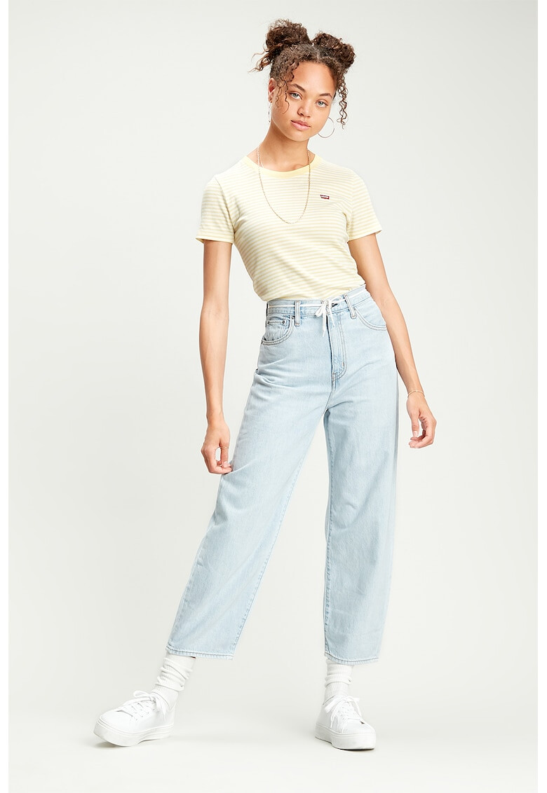 Levi's Тениска с овално деколте и бродирано лого - Pepit.bg