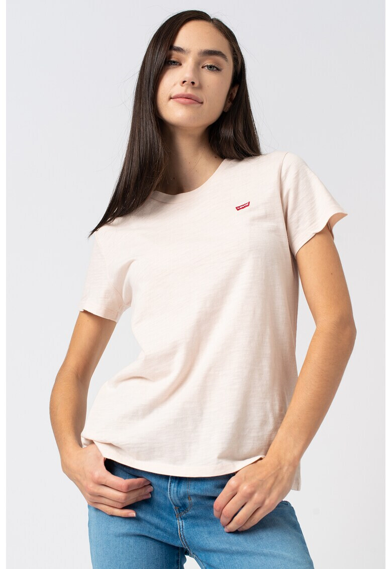 Levi's Тениска с овално деколте и бродирано лого - Pepit.bg