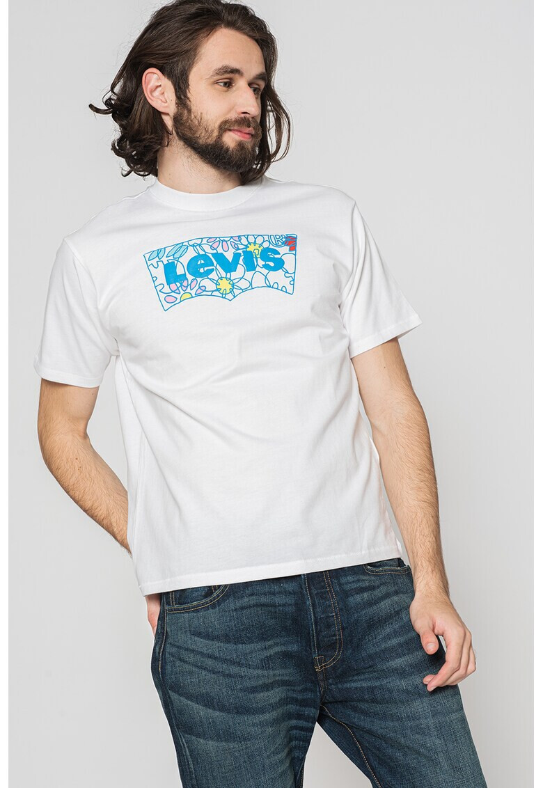 Levi's Тениска с овално деколте и лого - Pepit.bg