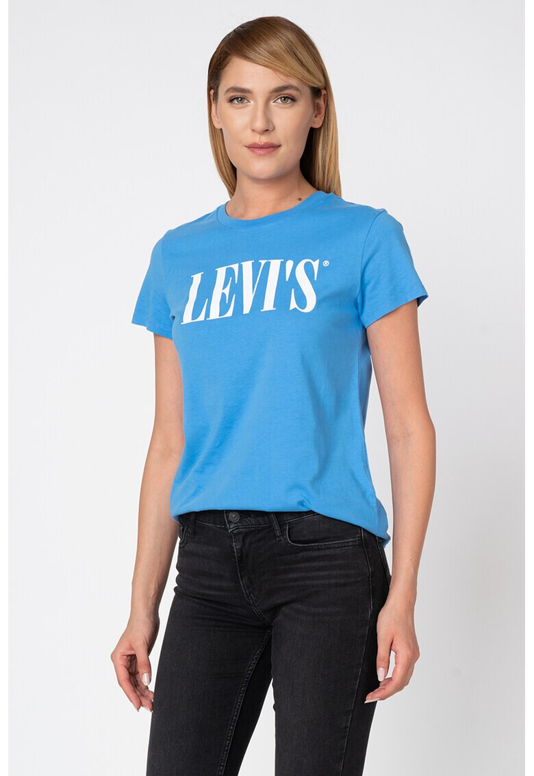 Levi's Тениска с овално деколте и лого - Pepit.bg