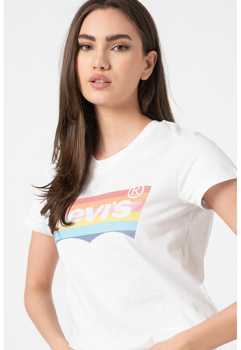 Levi's Тениска с овално деколте и лого - Pepit.bg